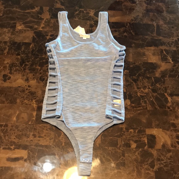 🎉Blue Open Sided Body Knit Bodysuit! - Picture 4 of 7